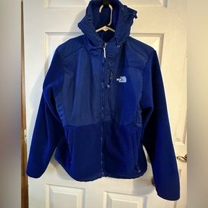 The north face hooded fleece. Ladies large. Blue